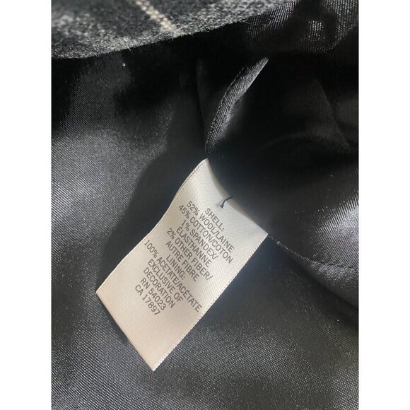 Banana Republic Women's Wool Blend Plaid Crop Short Sleeve Coat - Small - Picture 14 of 16